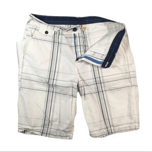 SH515 Men’s DKNY Jeans Brand Preppy Striped Flat Front Chino Shorts 36